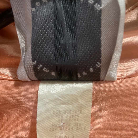 Vintage Todd Oldham 1995 Collection Cropped Salmon/Peach ButtonUp Stretchy Top - Picture 6 of 7